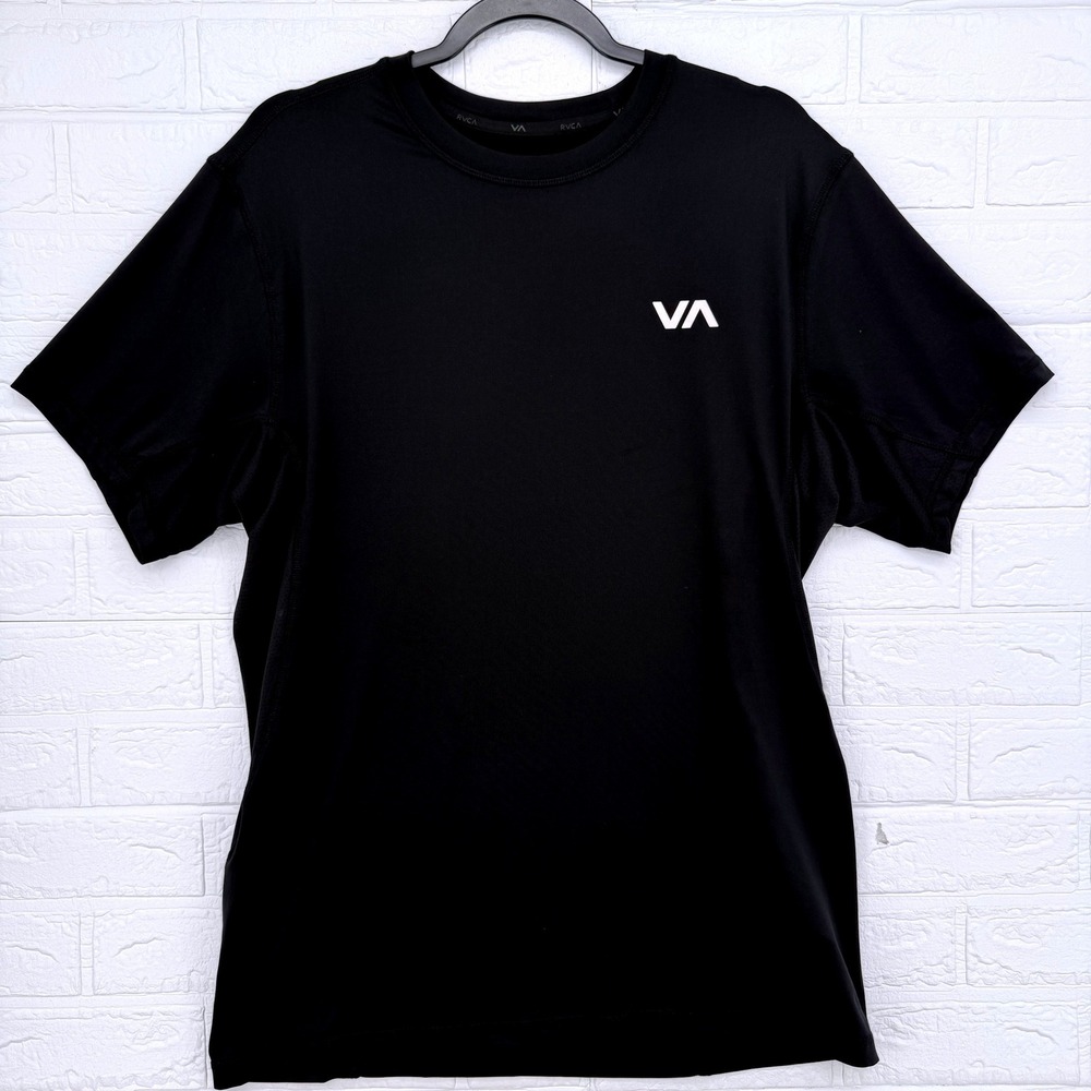 RVCA Sport VA Performance Tee Mens Large Black Athletic Workout Gym Shirt